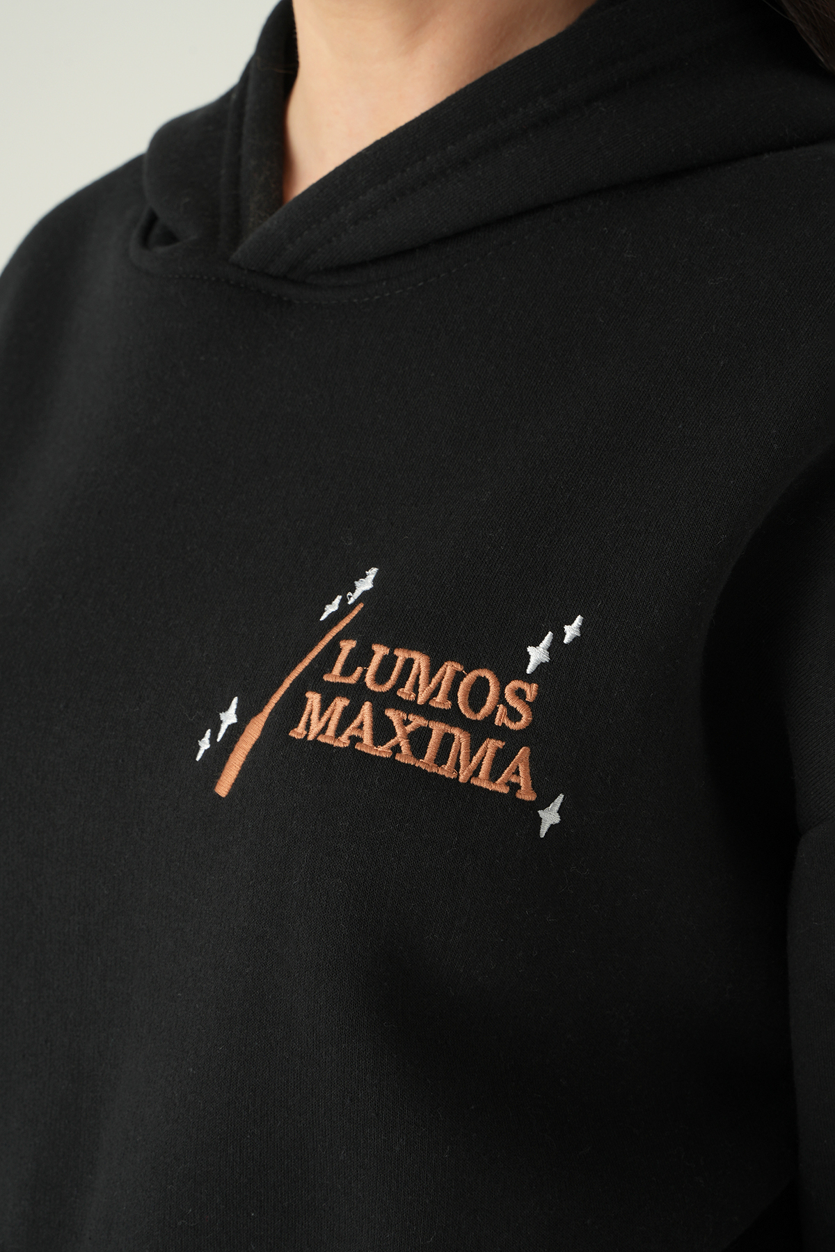 Siyah Kapüşonlu Sweat 1203 - RAYS