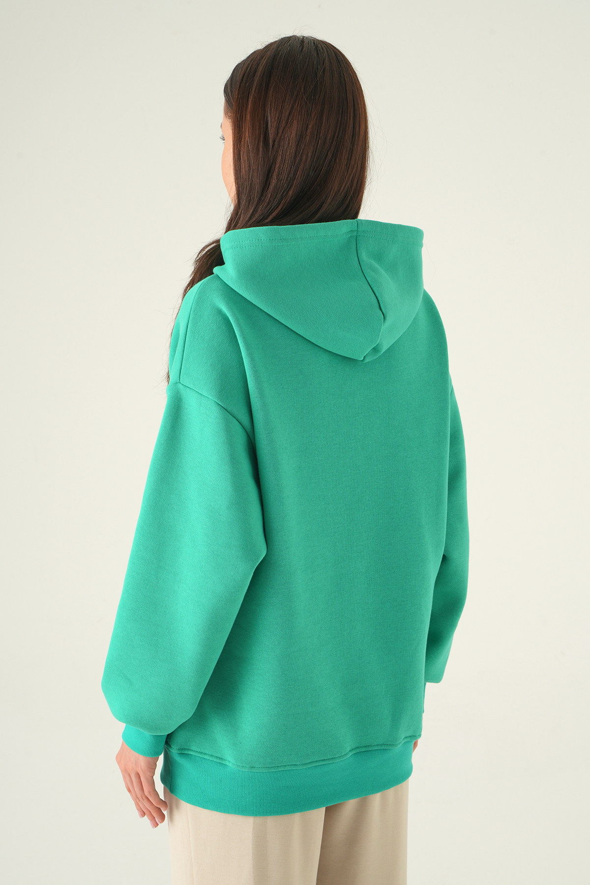 Kapüşonlu Sweat 1203 Yeşil - 5