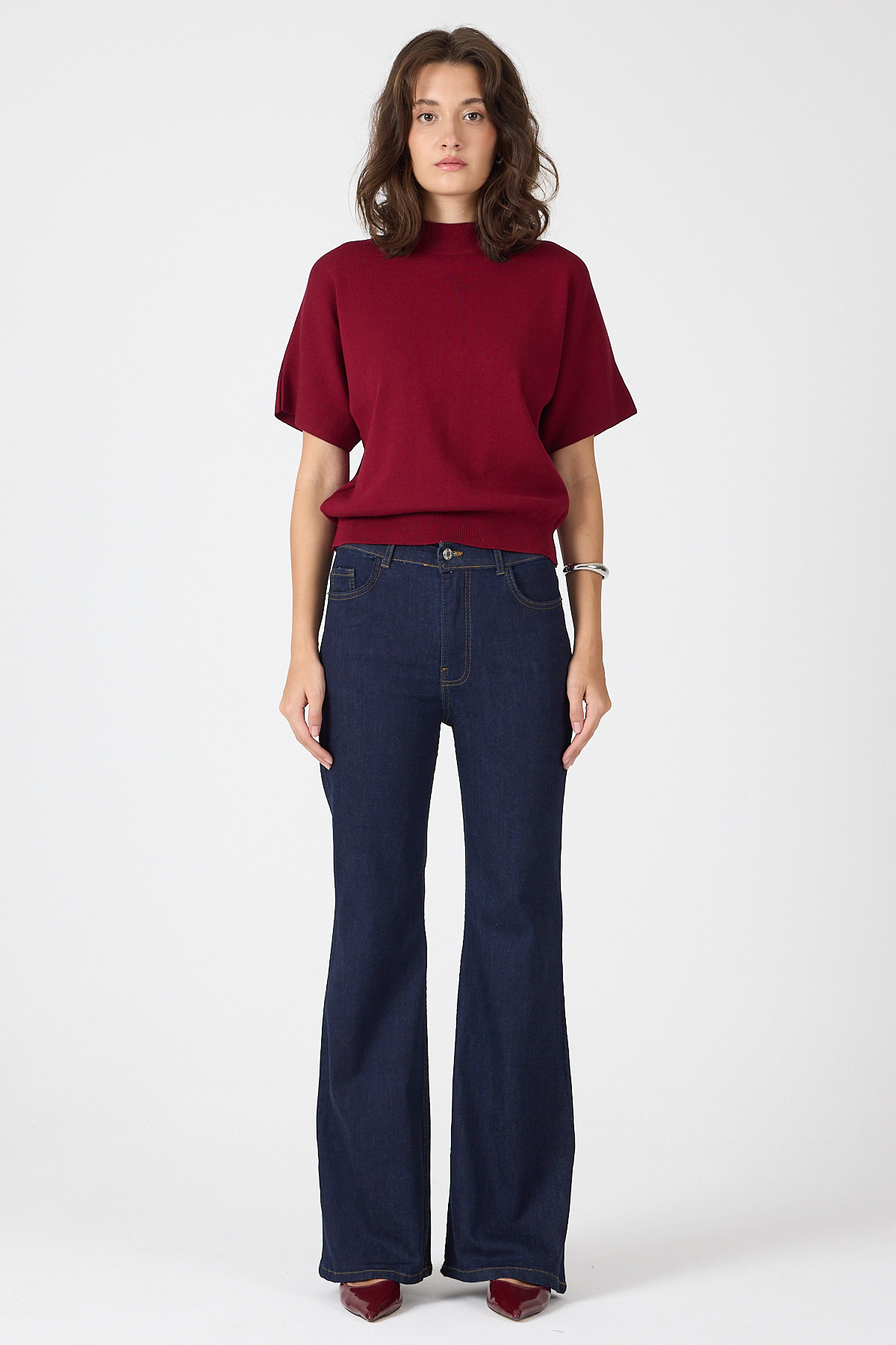 Laci Yüksek Bel Flare Kesim Kadın Jean Pantolon 12036 - RAYS