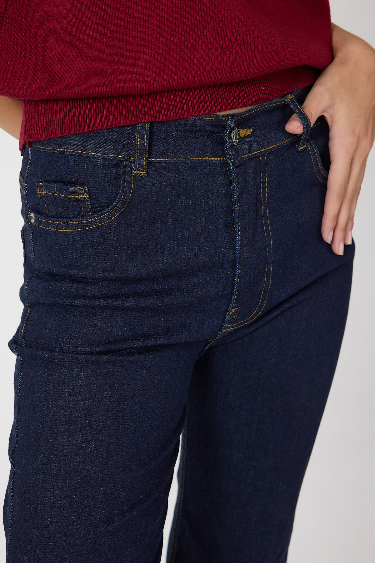 Laci Yüksek Bel Flare Kesim Kadın Jean Pantolon 12036 - 4