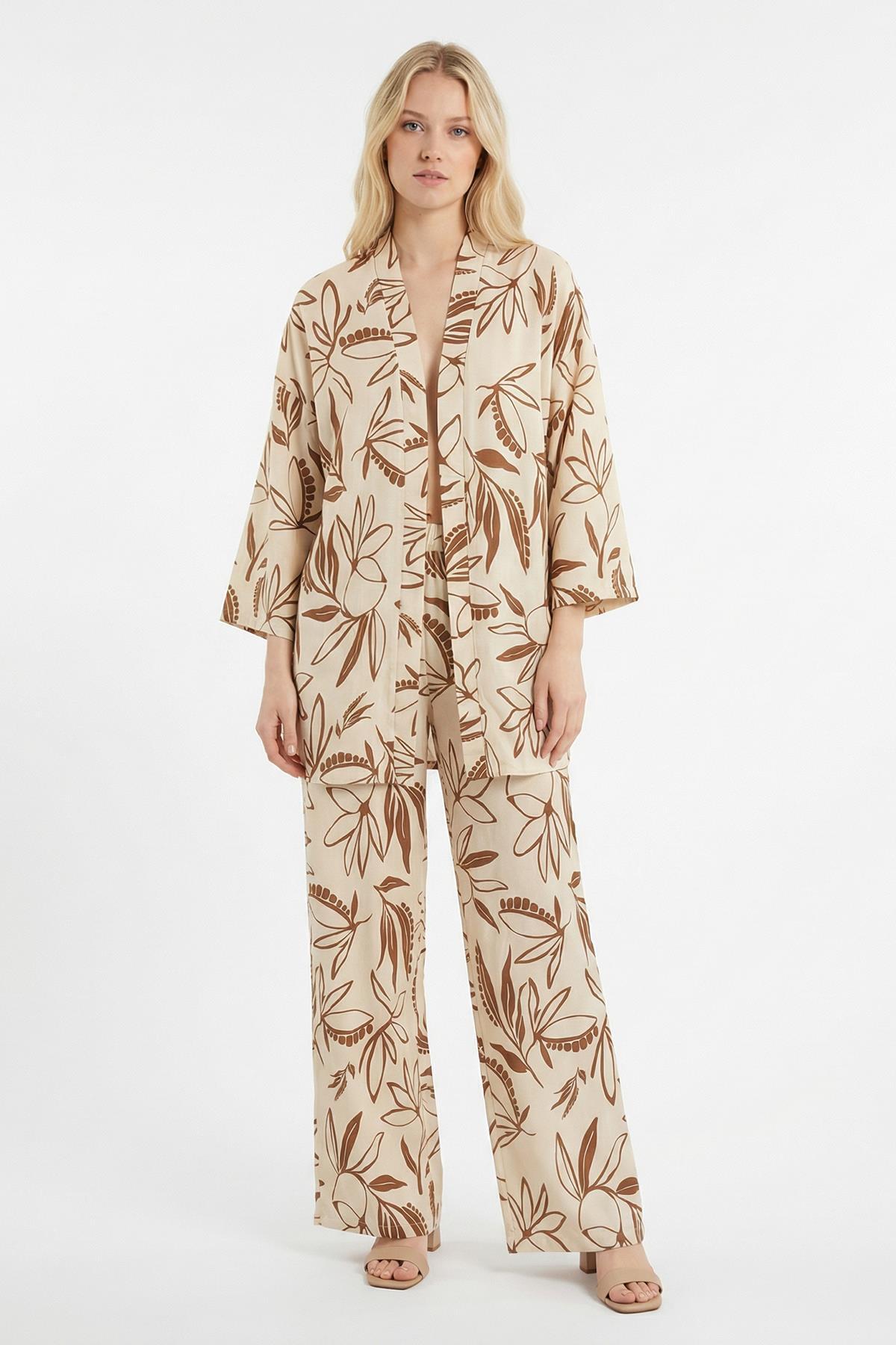 Taş Desenli Kimono Takım 121 - RAYS