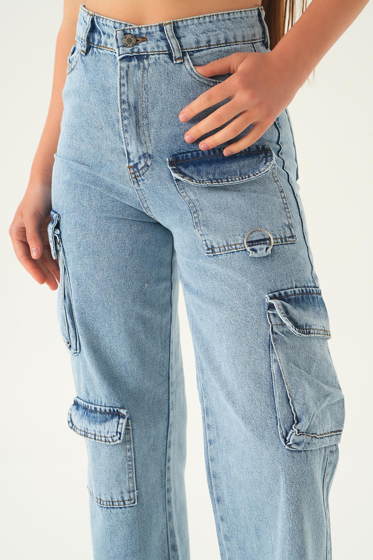 Kargo Cep Detay Jean 13100 Buz - 4