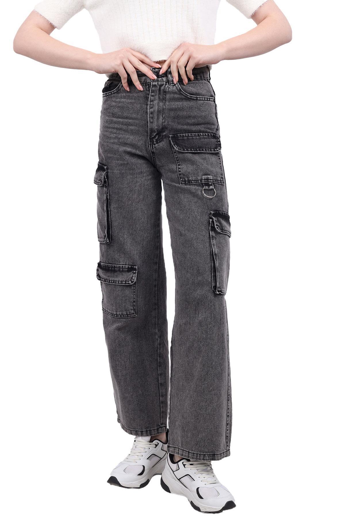 Füme Kargo Cep Detay Jean 13100 - 2