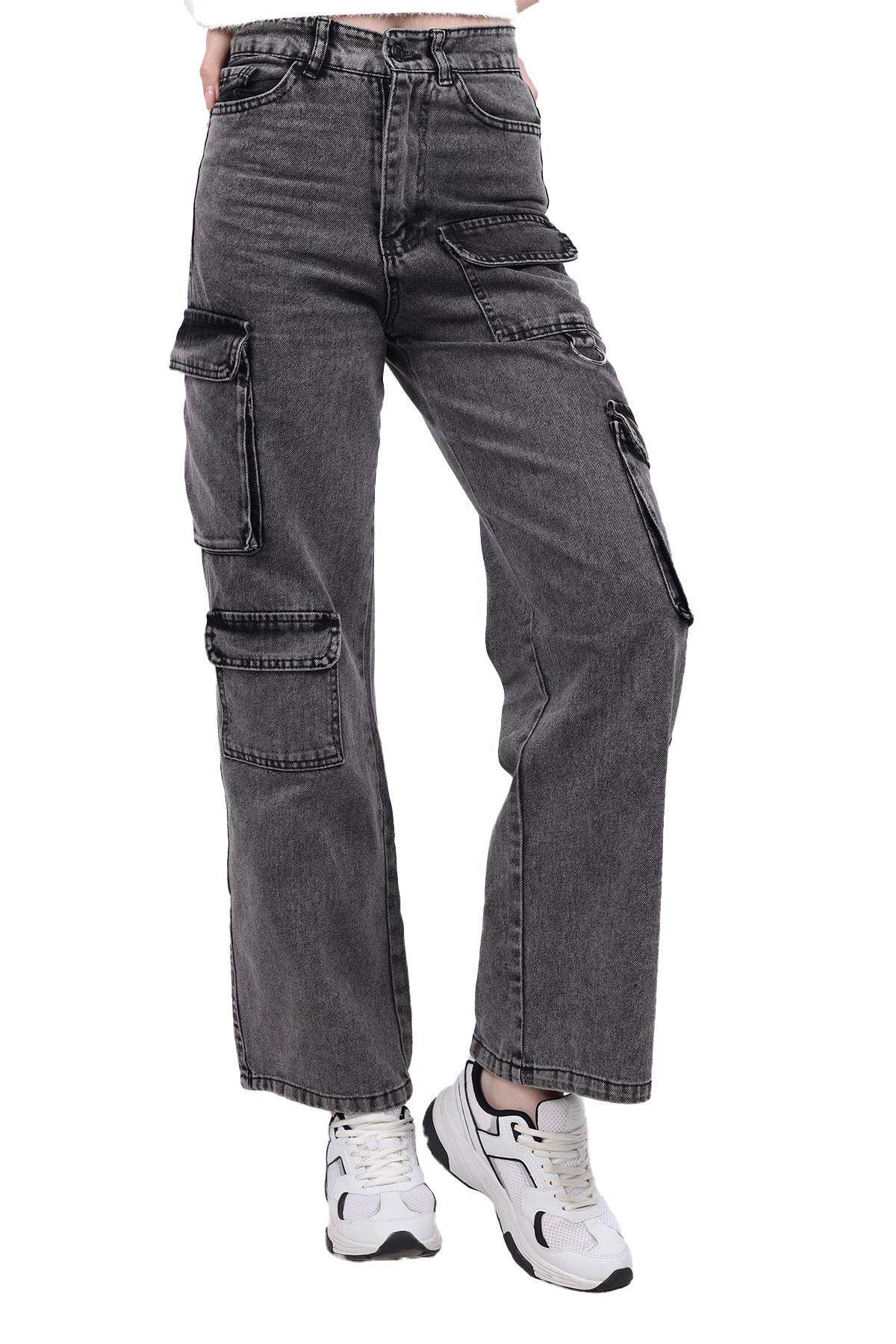 Füme Kargo Cep Detay Jean 13100 - 8