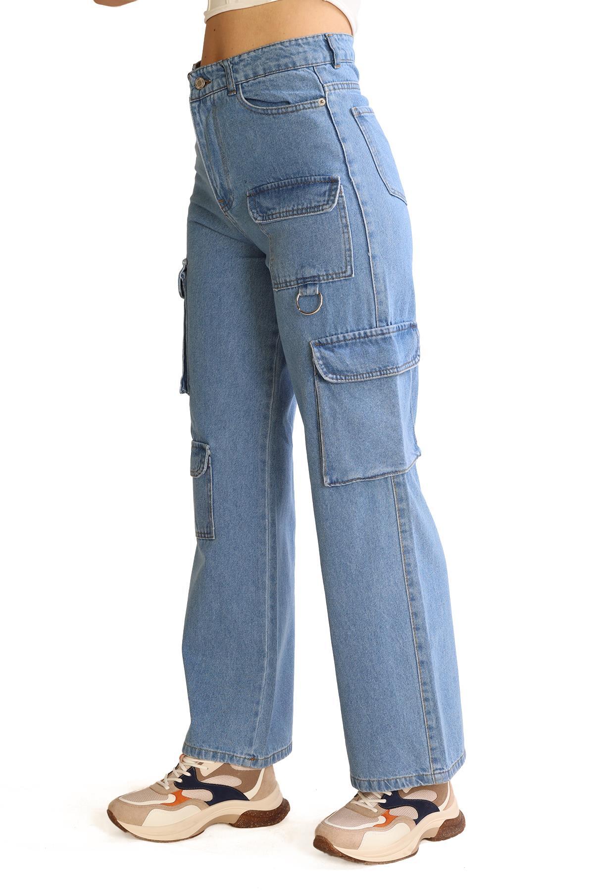 Kargo Cep Detay Jean 13100 Mavi - 3