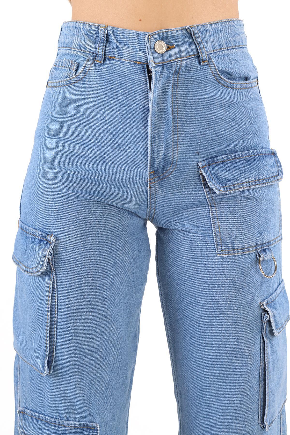 Kargo Cep Detay Jean 13100 Mavi - 4