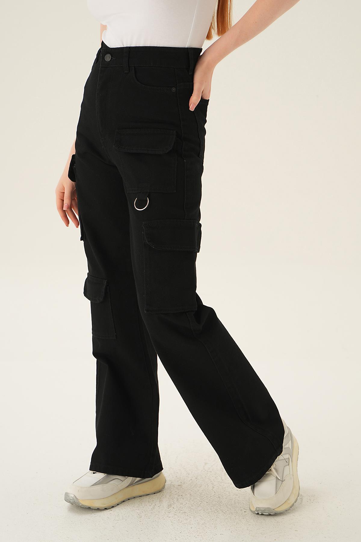 Siyah Kargo Cep Detay Jean 13100 - 3