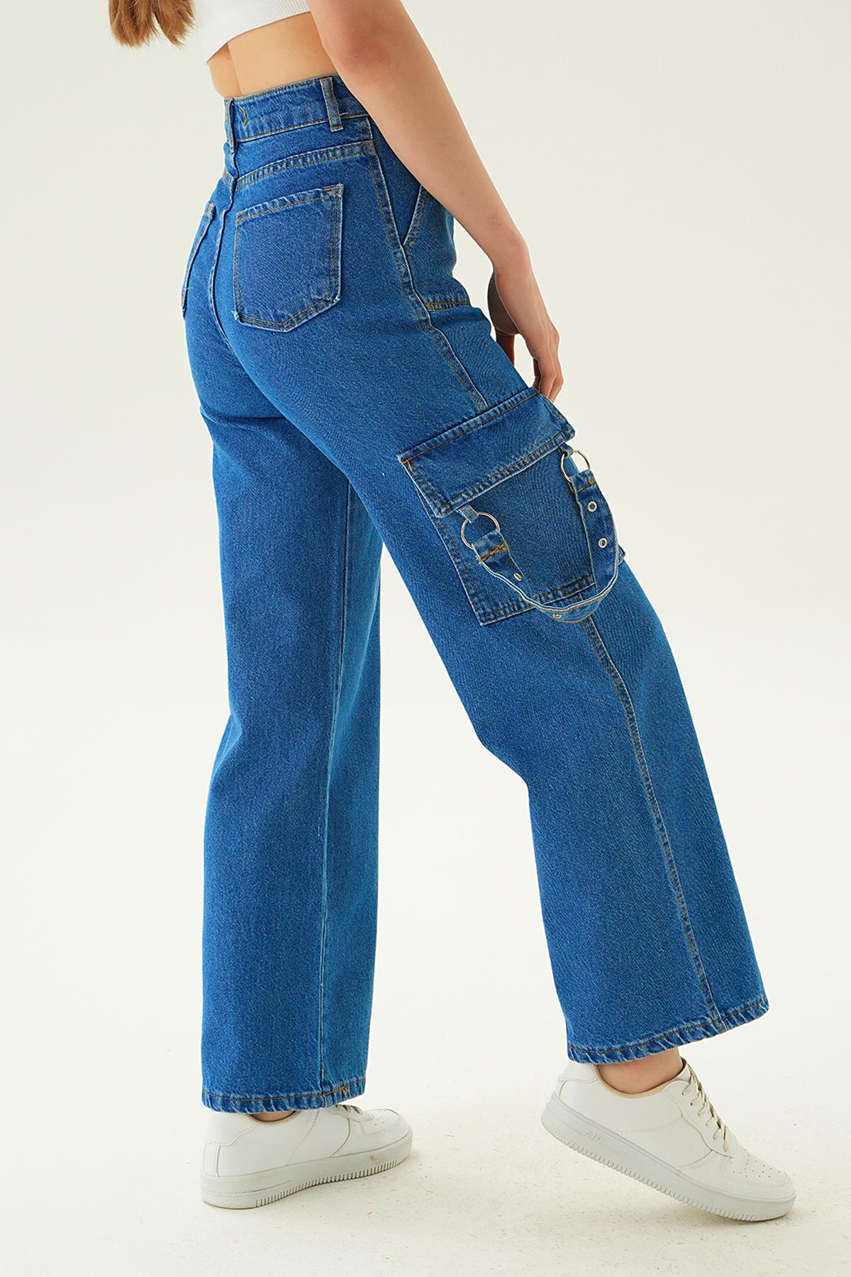 Mavi Kargo Cep Palazzo Jean 13102 - 3