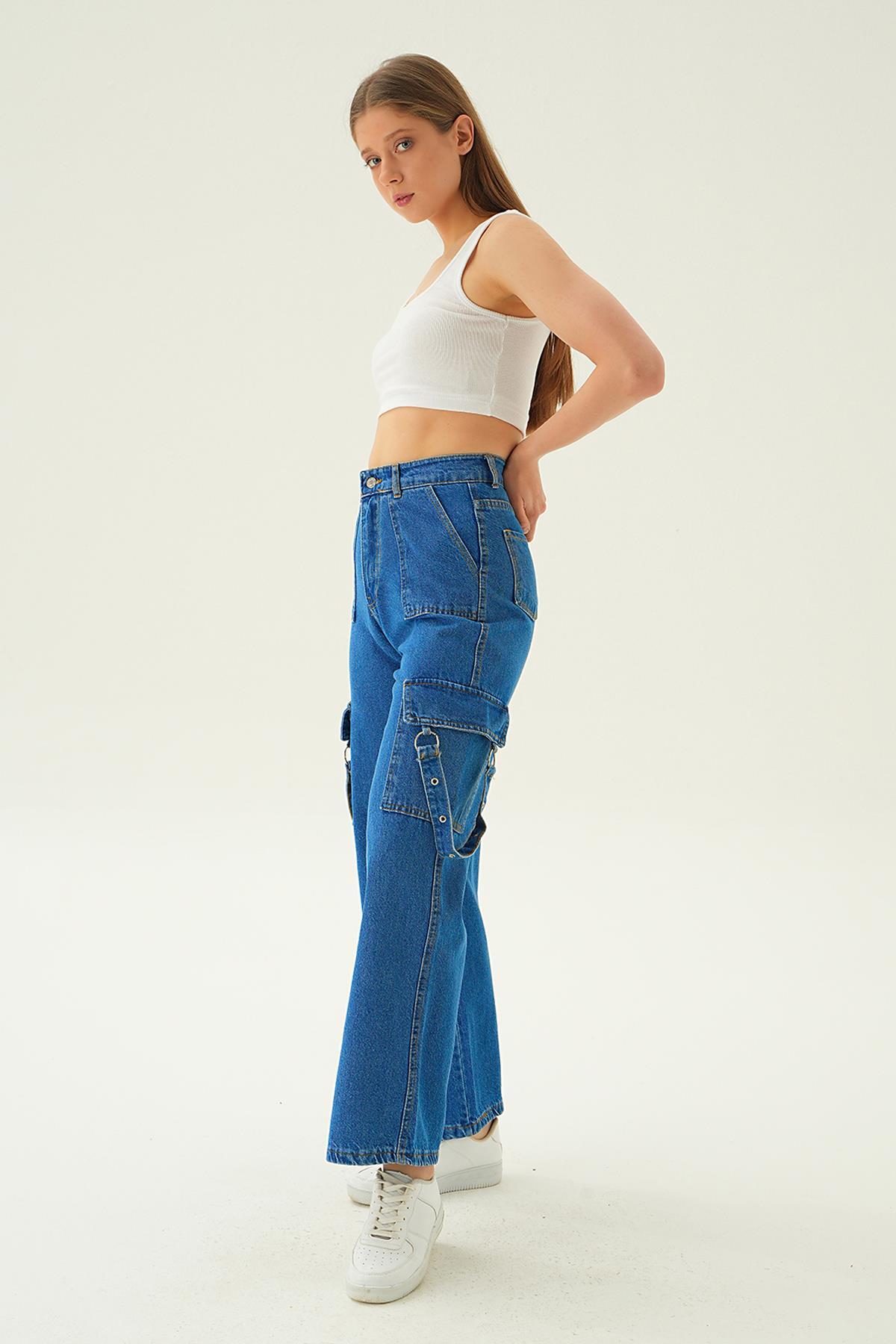 Mavi Kargo Cep Palazzo Jean 13102 - 4