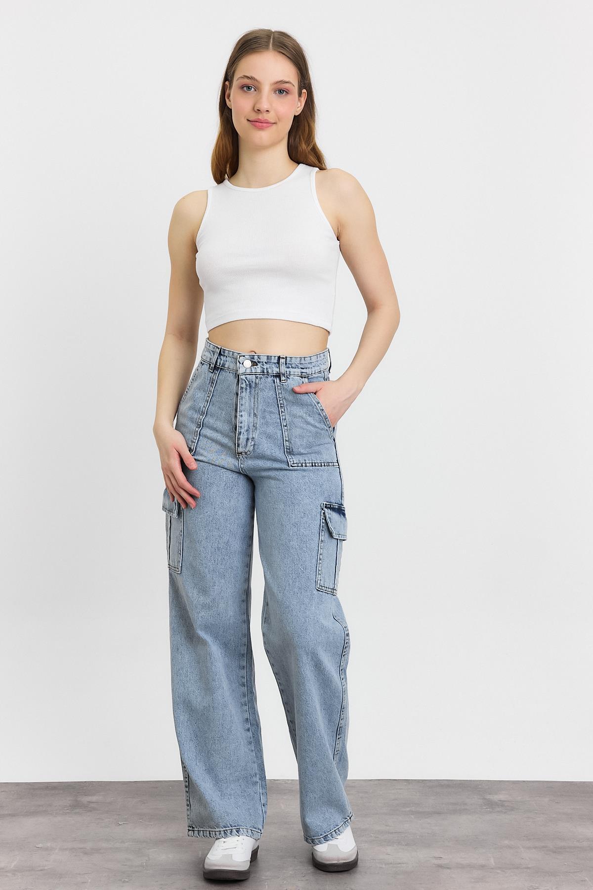 Buz Kargo Cep Dikişli Pantolon 13107 - 6