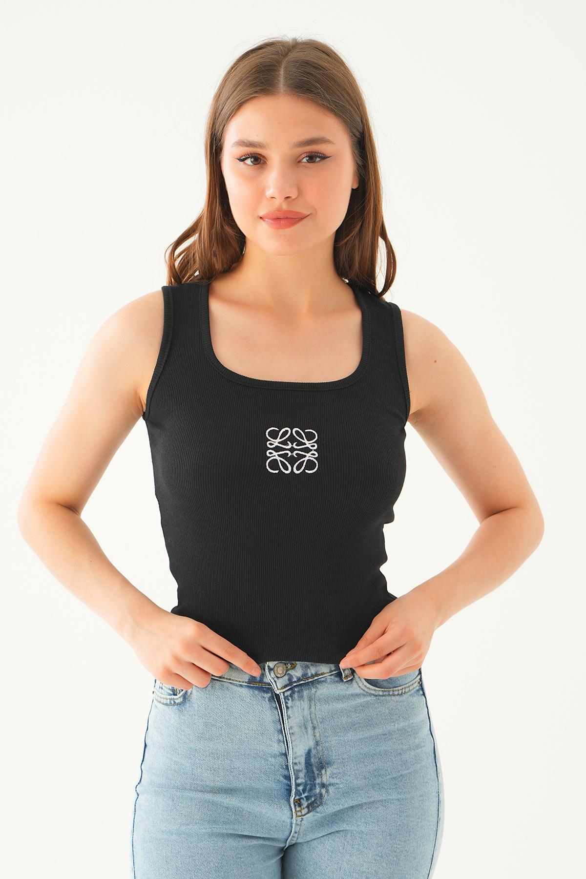 Siyah Nakış Detay Atlet 1316 - 1