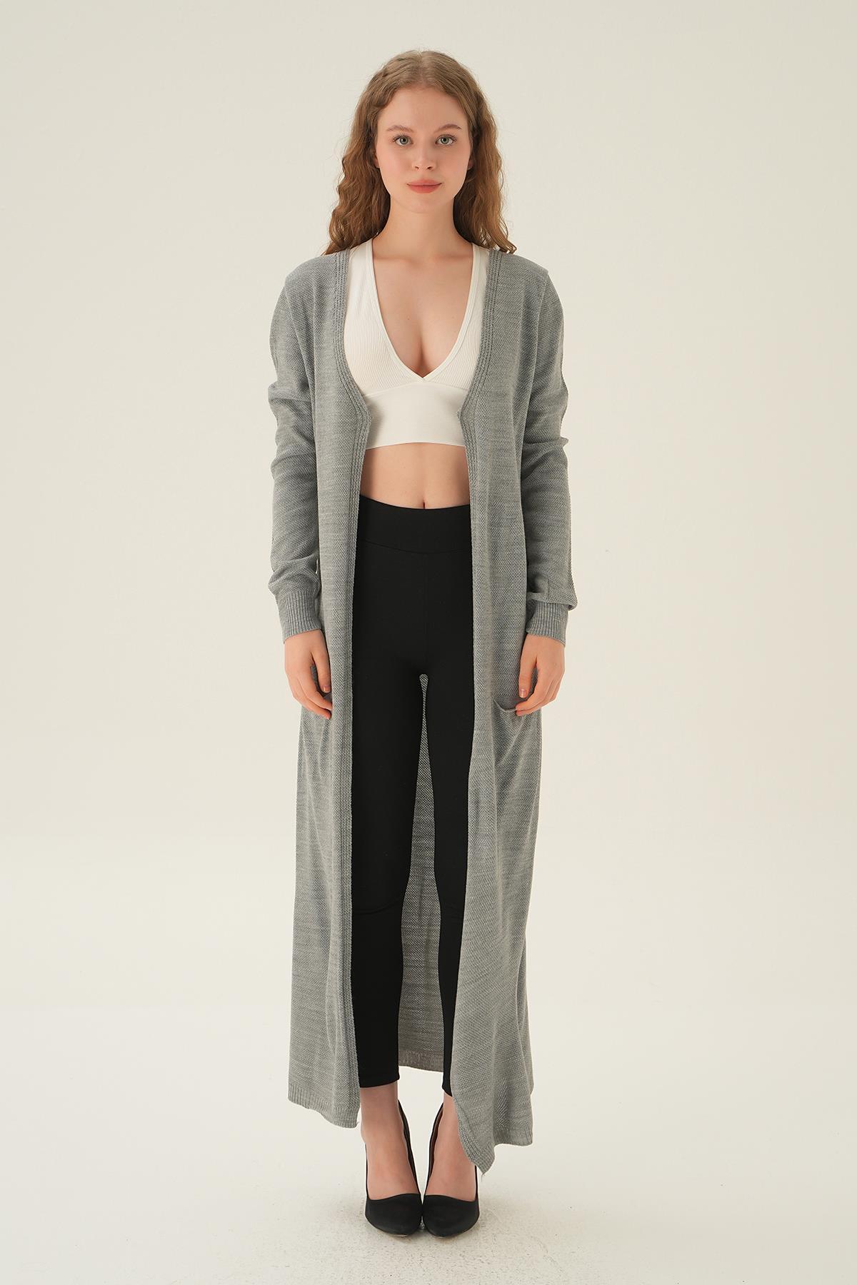 Gri Uzun Hırka 135 - 1