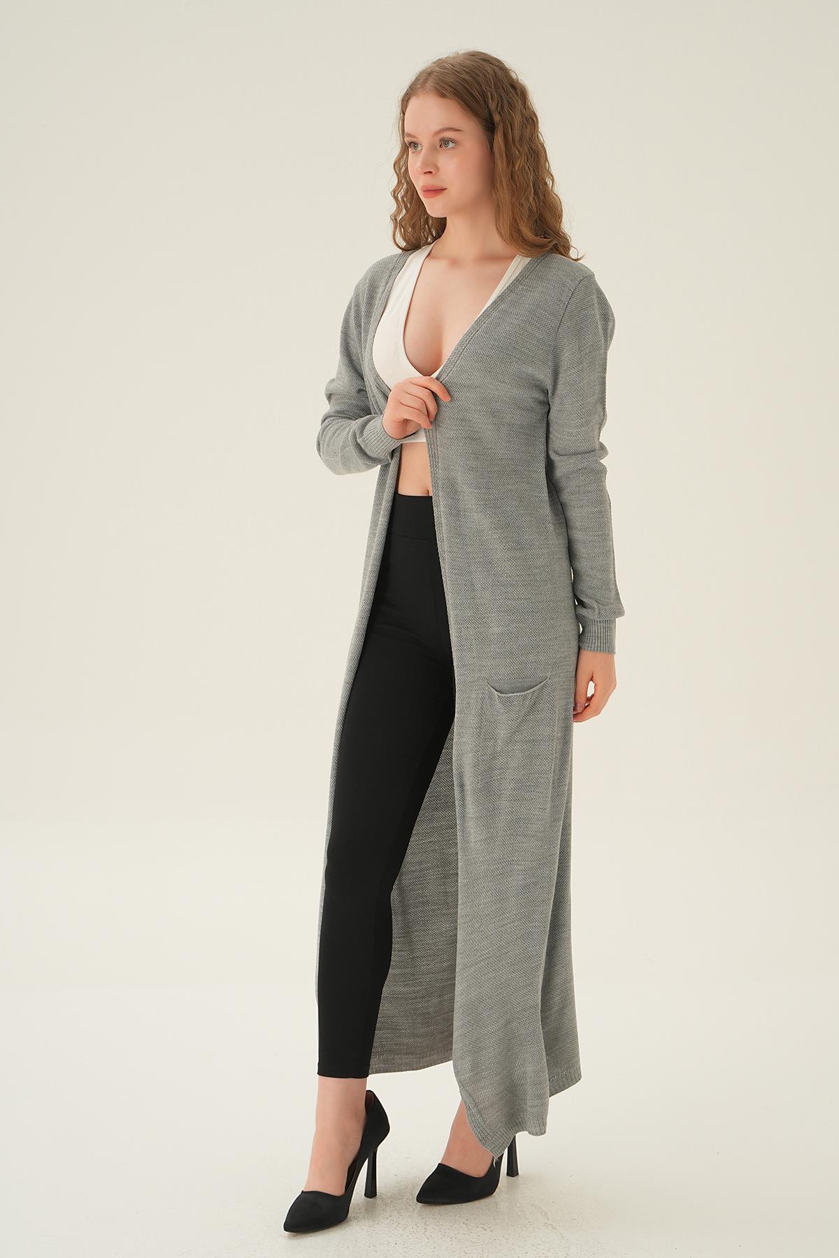 Gri Uzun Hırka 135 - 3