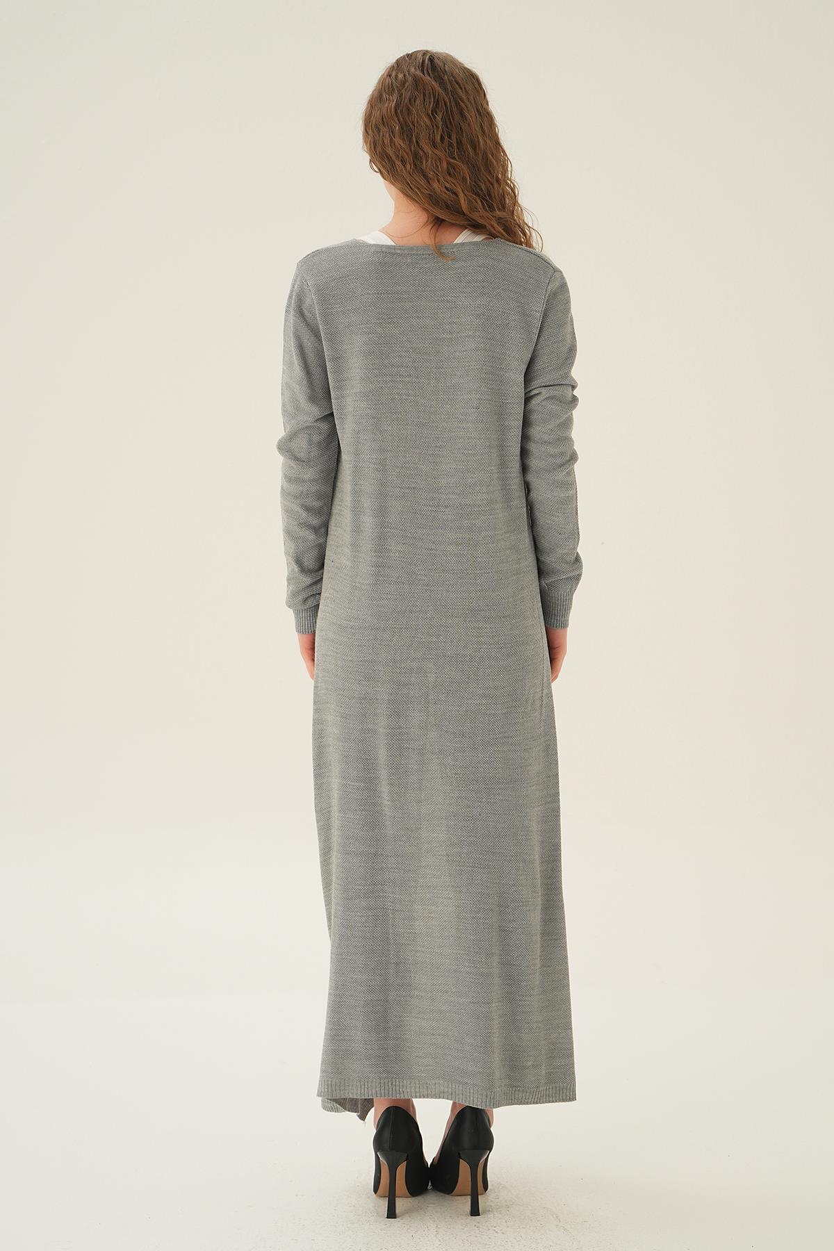Gri Uzun Hırka 135 - 5