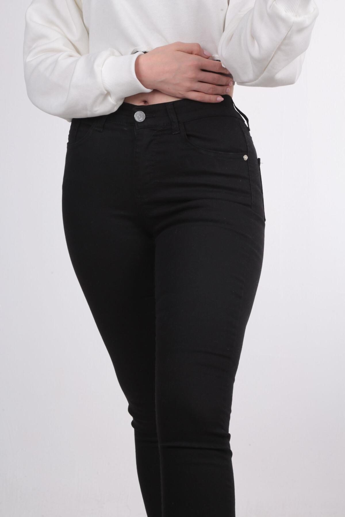 Siyah Dar Paça Battal Pantolon 1361 - 4