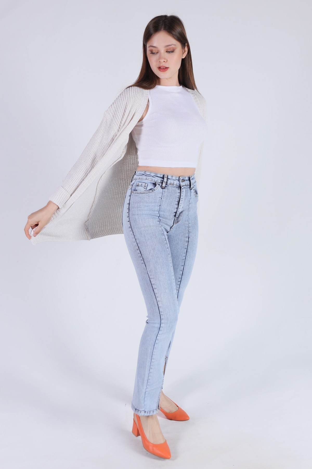 Ekru İspanyol Kol Hırka 1381 - 2