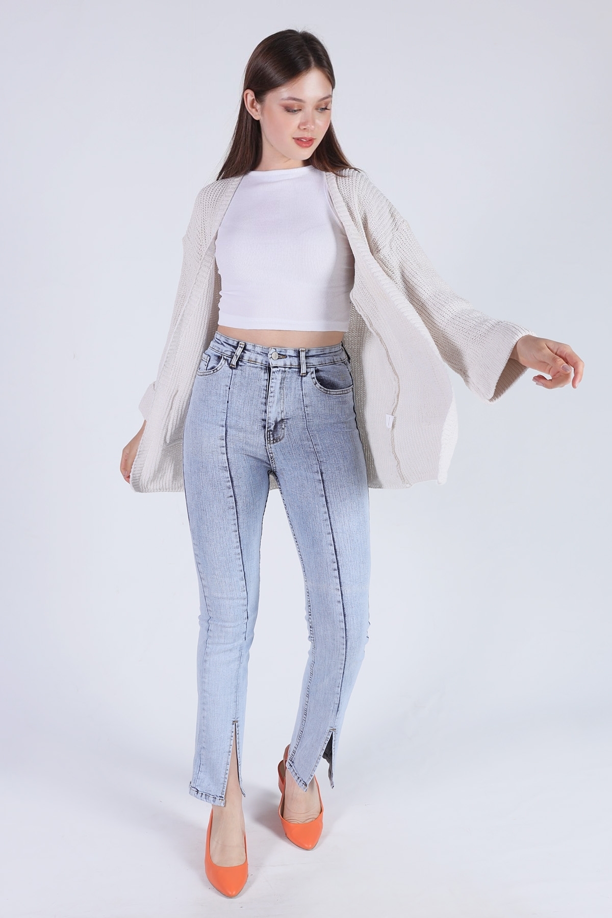 Ekru İspanyol Kol Hırka 1381 - 3