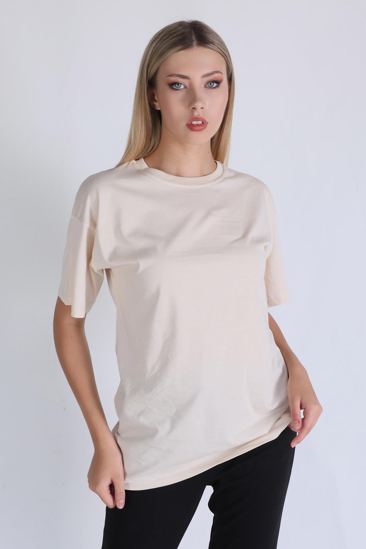 Bej Love Yourself Baskı Tişört 1395 - 6