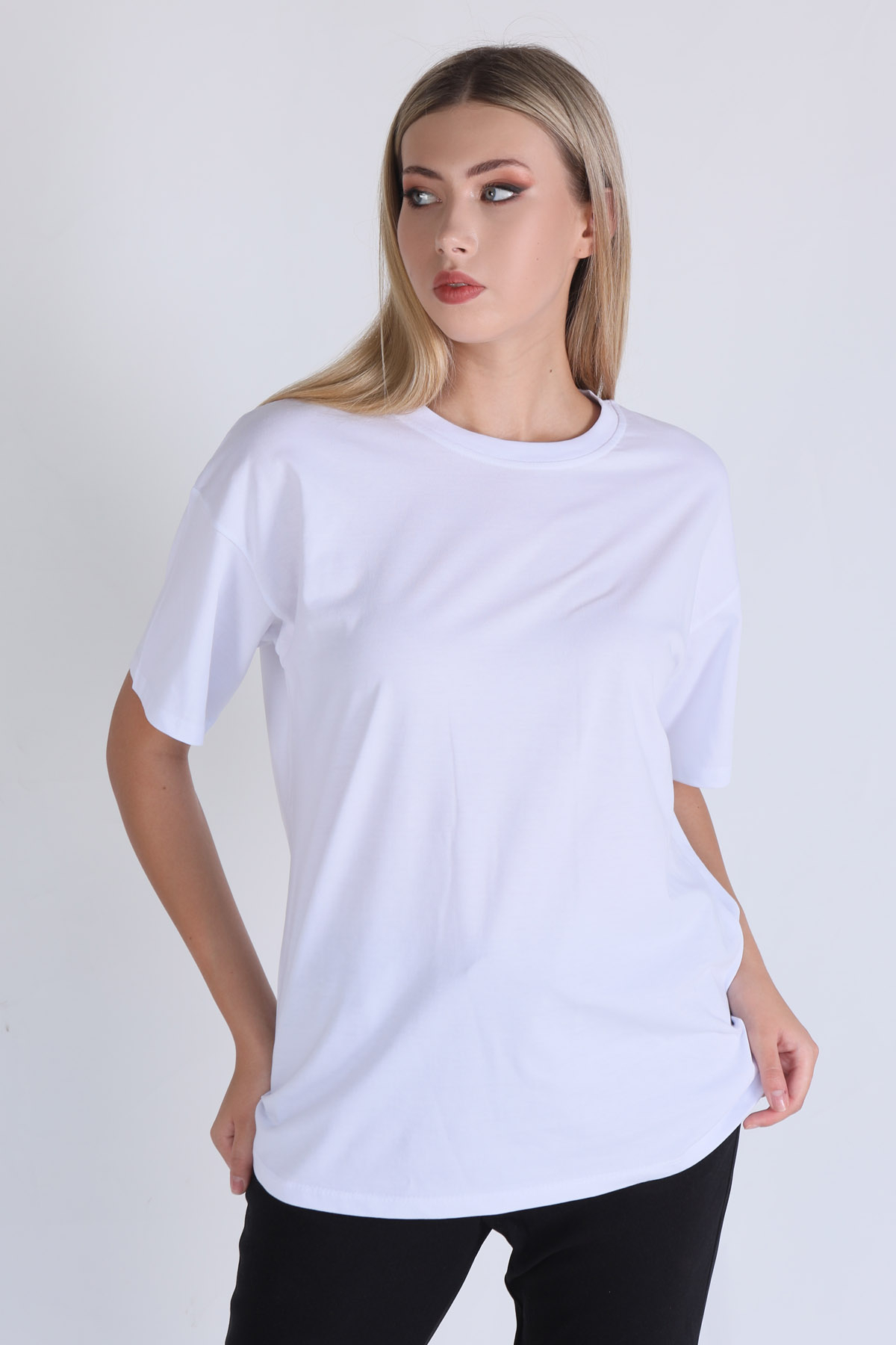 Beyaz Love Yourself Baskı Tişört 1395 - 2