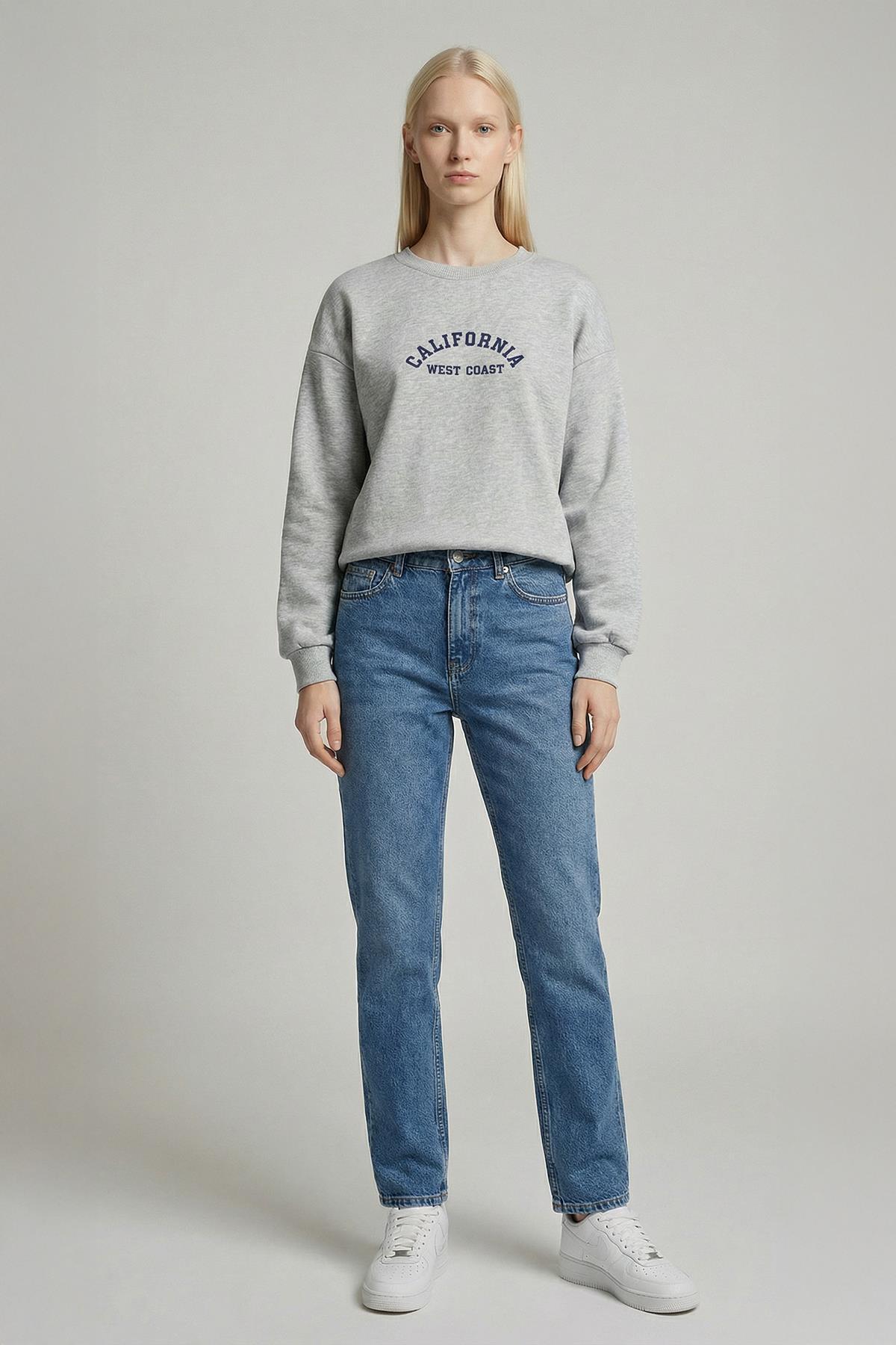 1403 Baskılı Sweat Gri - RAYS