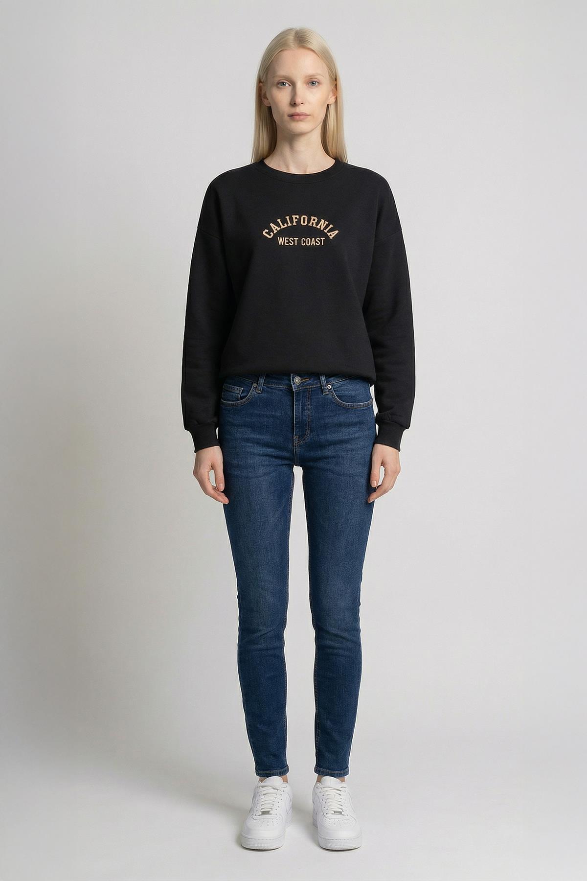 1403 Baskılı Sweat Siyah 