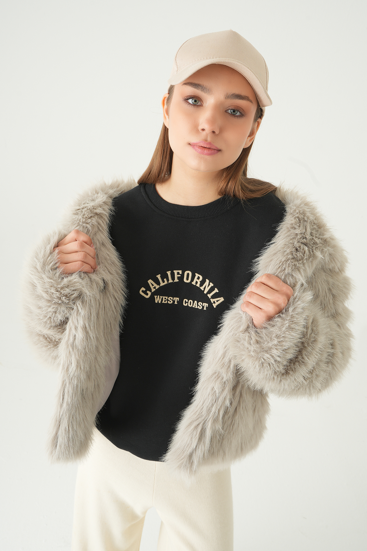 Siyah California Baskılı Sweat 1403 - 1