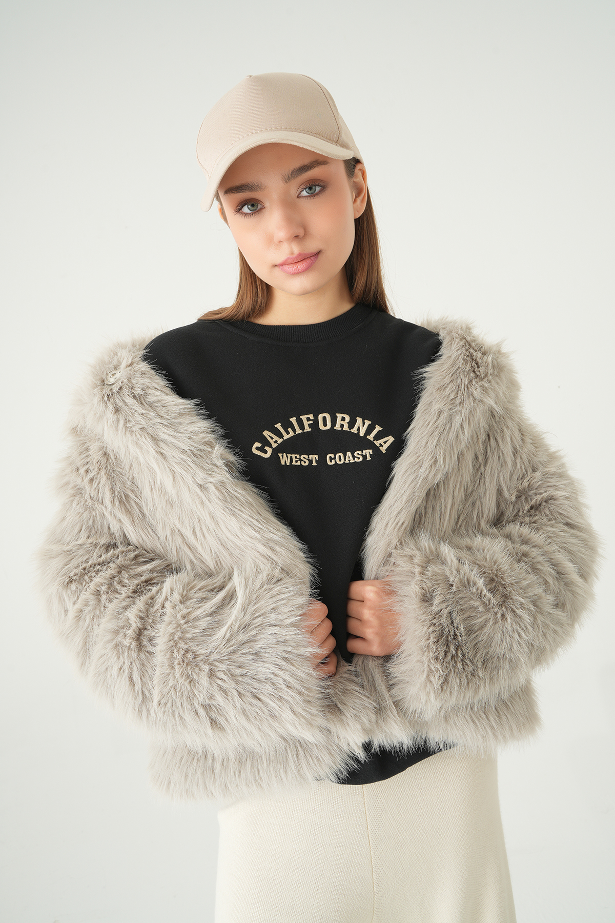 Siyah California Baskılı Sweat 1403 - 7