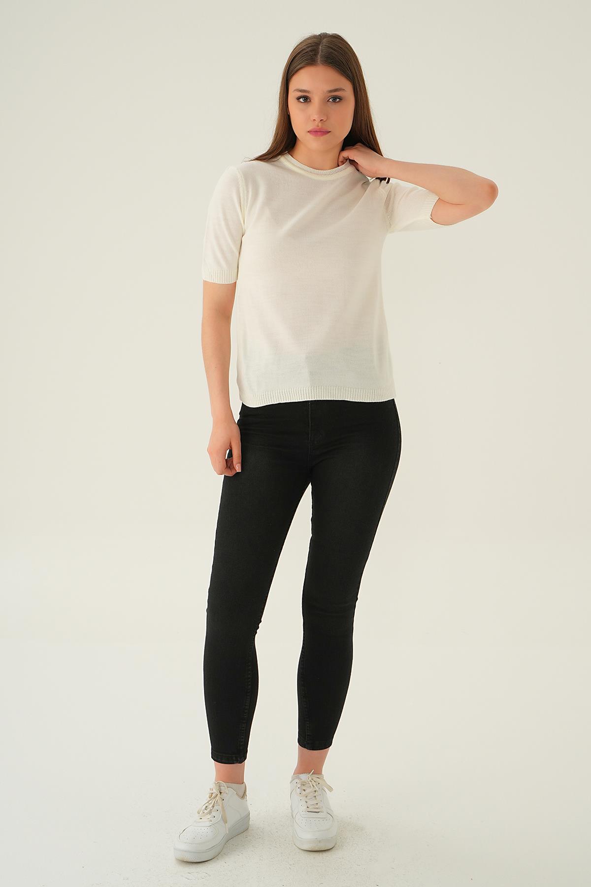 Kemik Bisiklet Yaka Tişört 1444 - 2