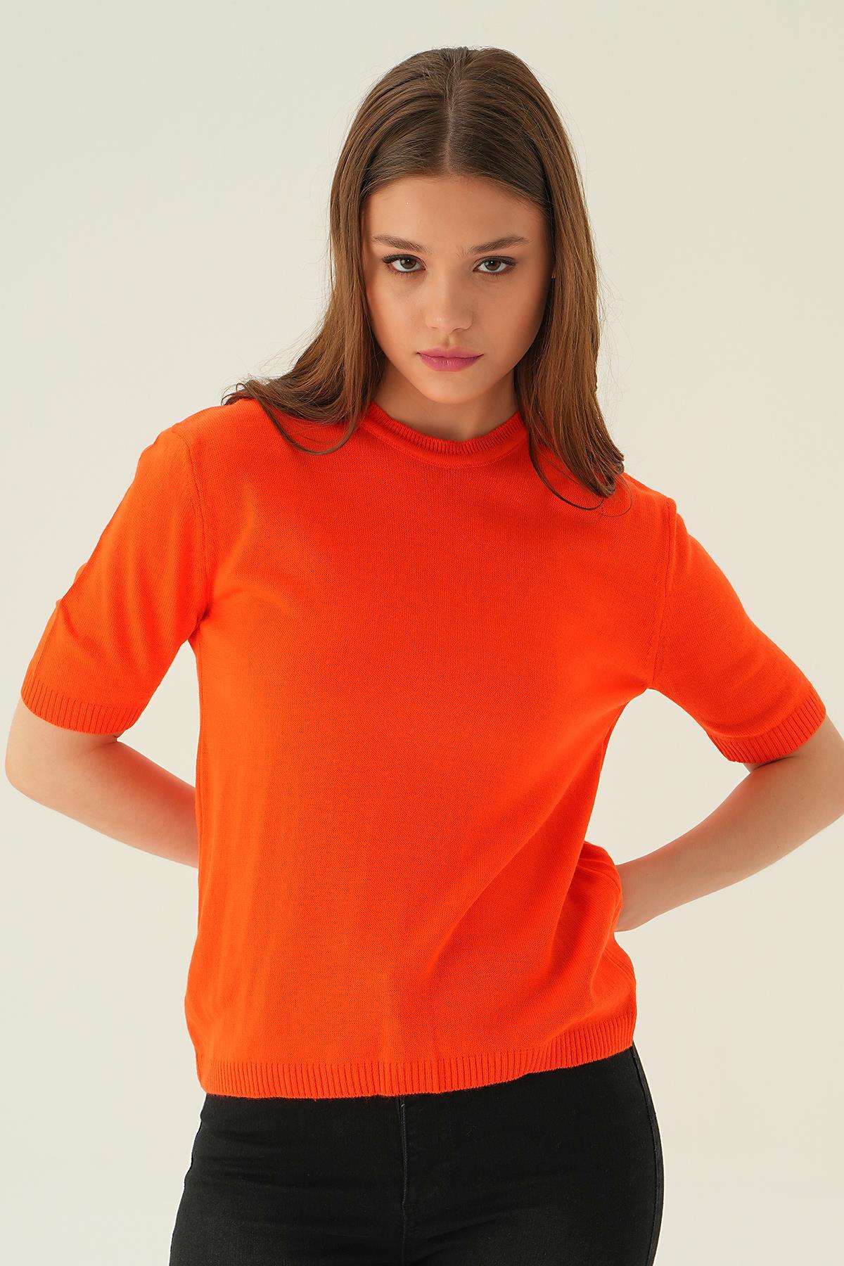 Orange Bisiklet Yaka Tişört 1444 - 1