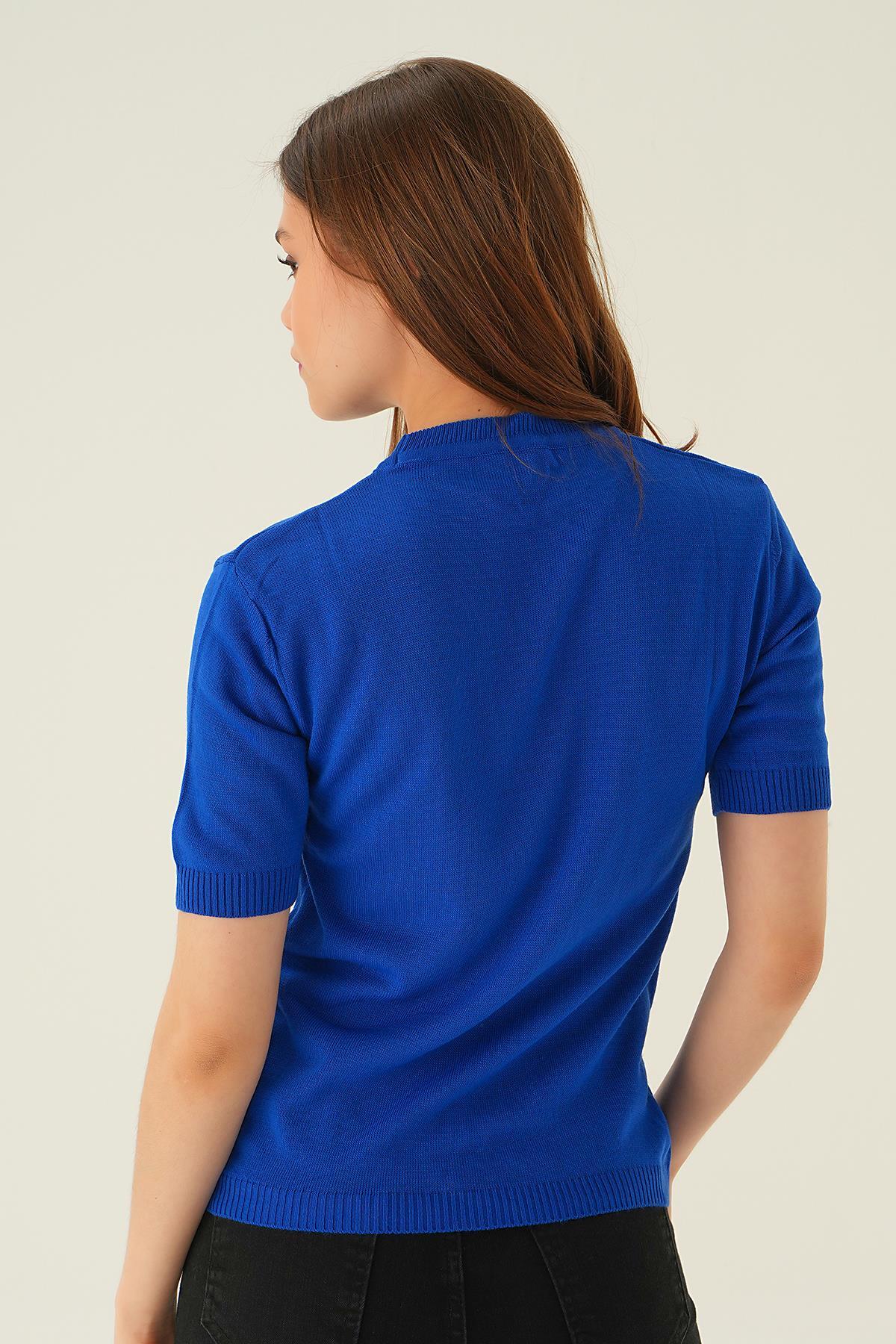 Saks Bisiklet Yaka Tişört 1444 - 4