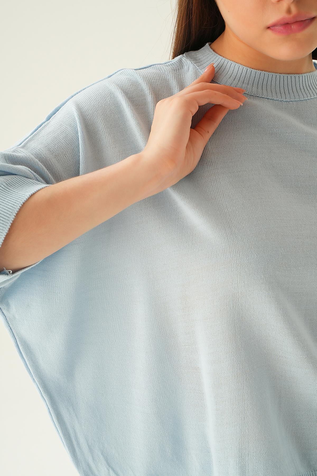 1445 Salaş Tişört Bebe Mavi - 6