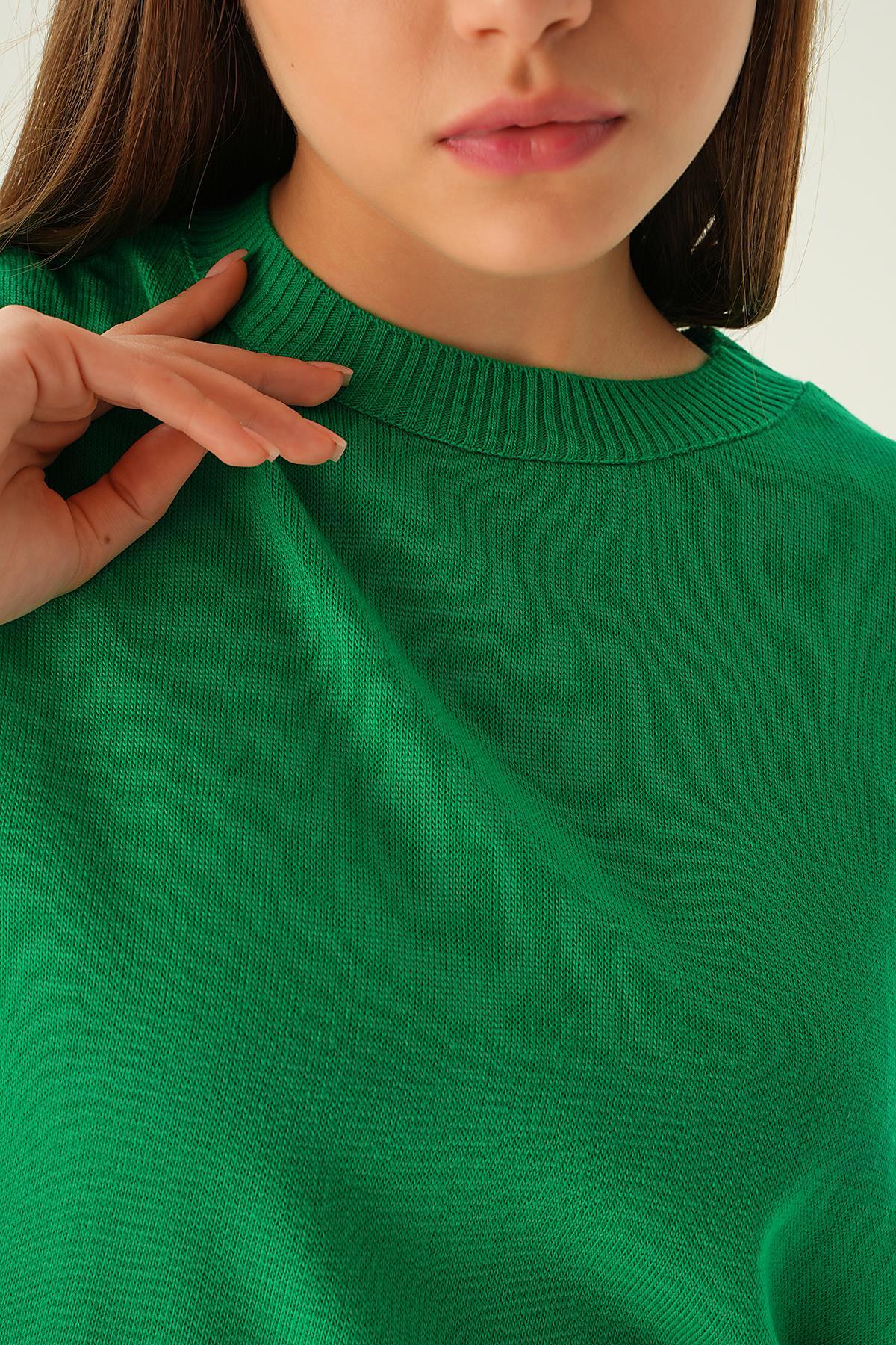 Benetton Yeşili Salaş Tişört 1445 - 5