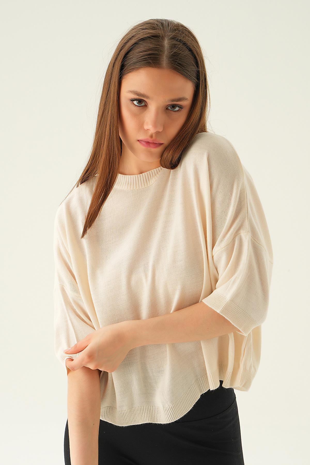 1445 Salaş Tişört Kemik - 3