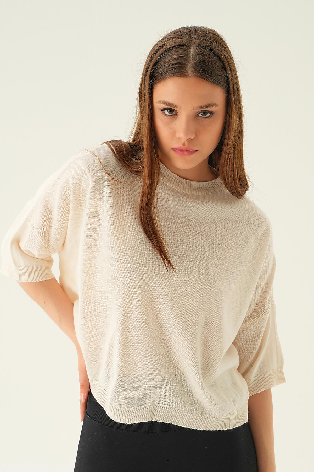 1445 Salaş Tişört Kemik - 4