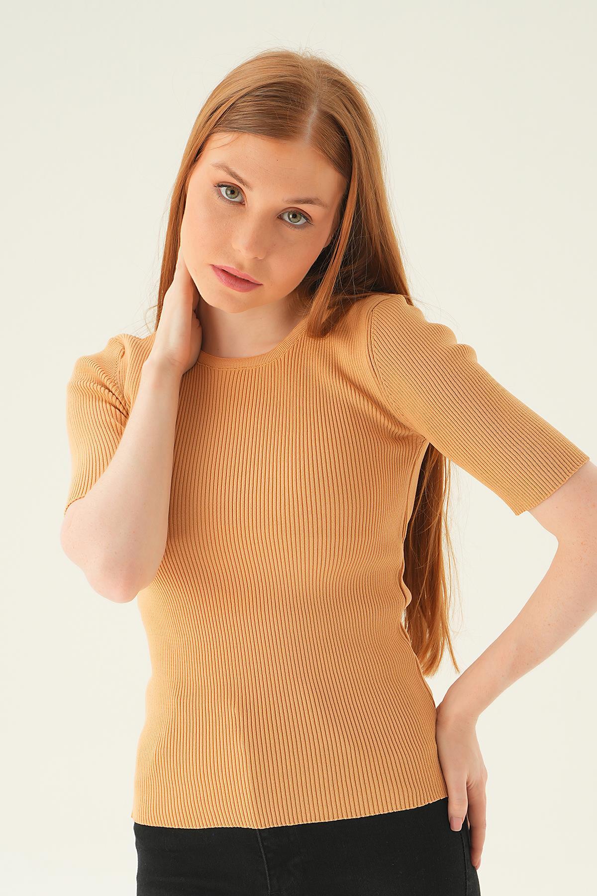 Camel Bisiklet Yaka Tişört 1449 - 1