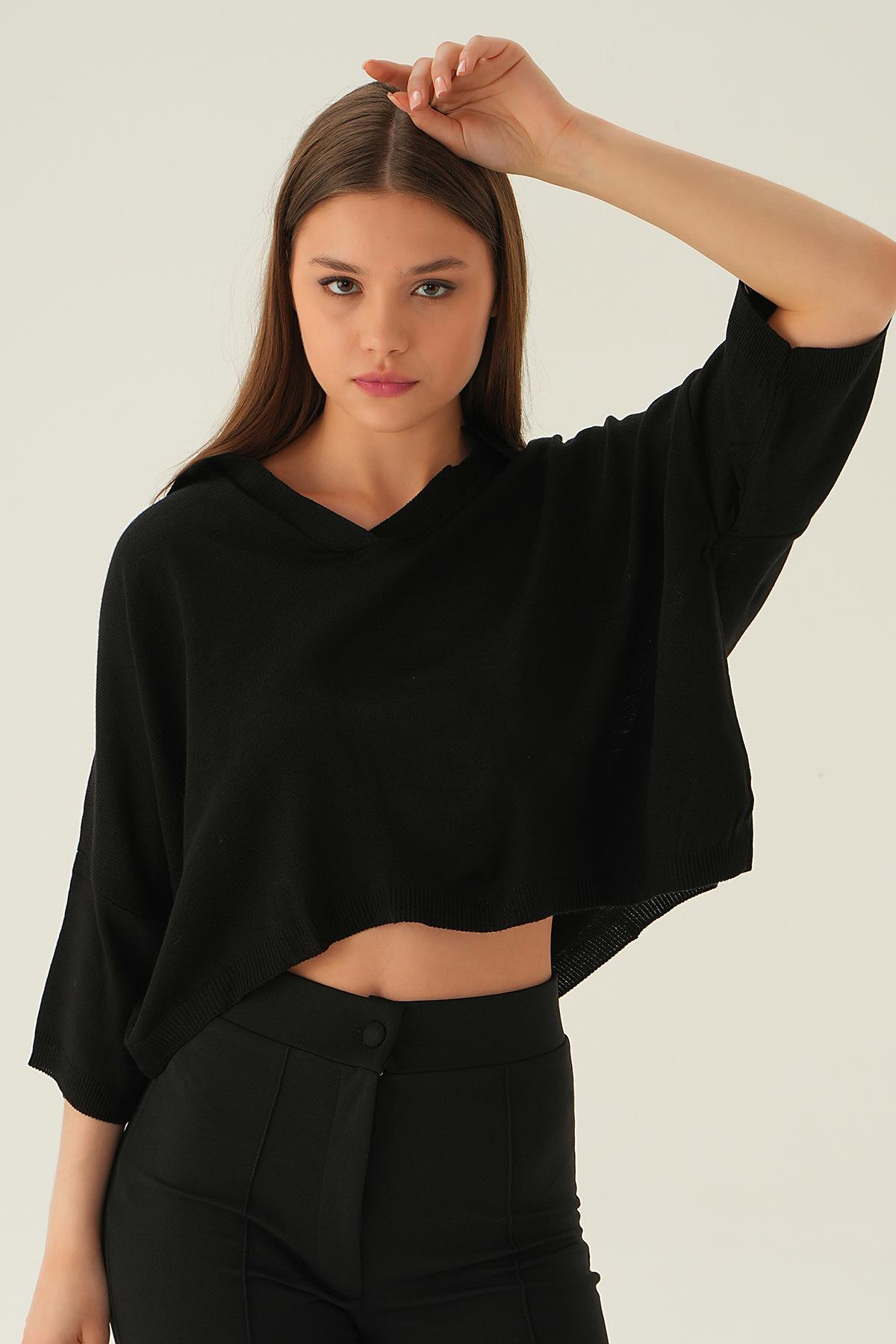 Siyah Polo Yaka Tişört 1457 