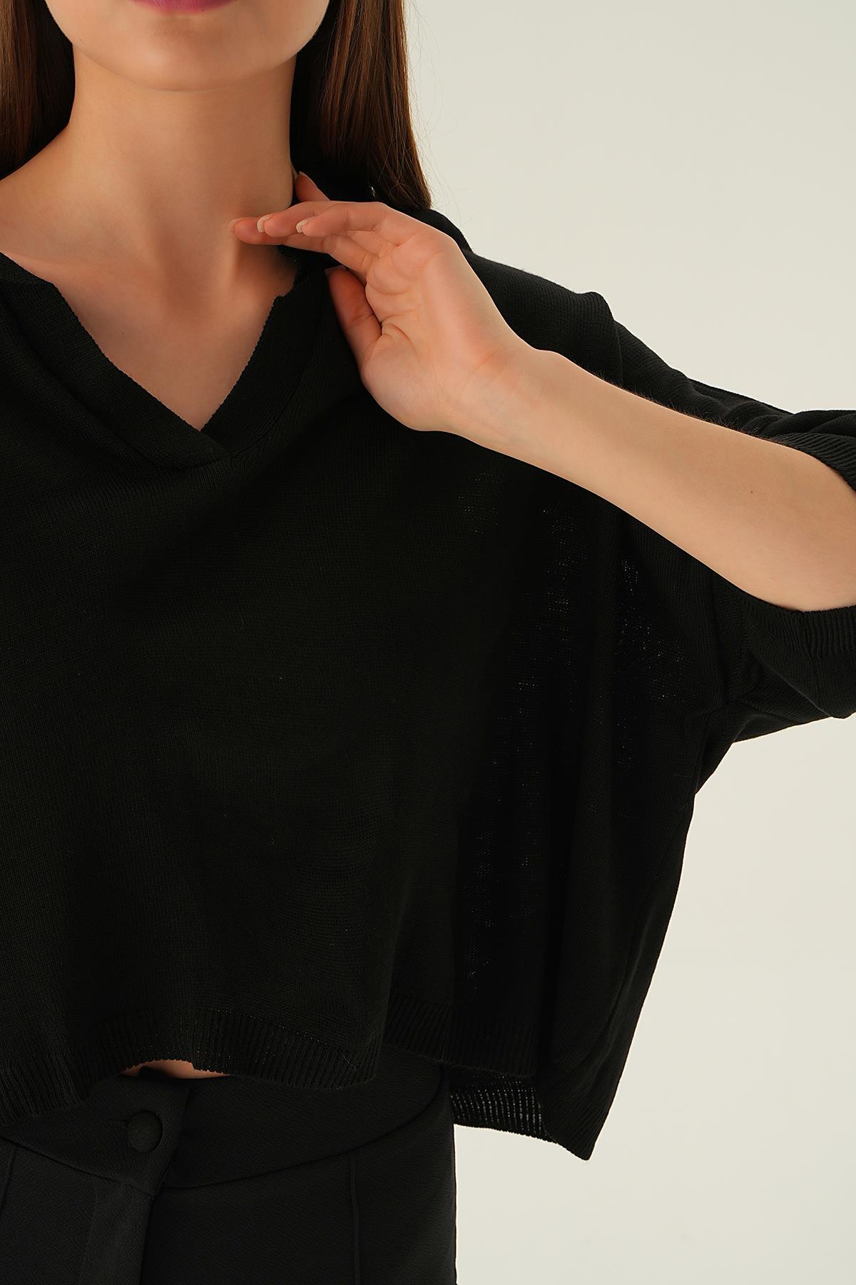 Siyah Polo Yaka Tişört 1457 - 6