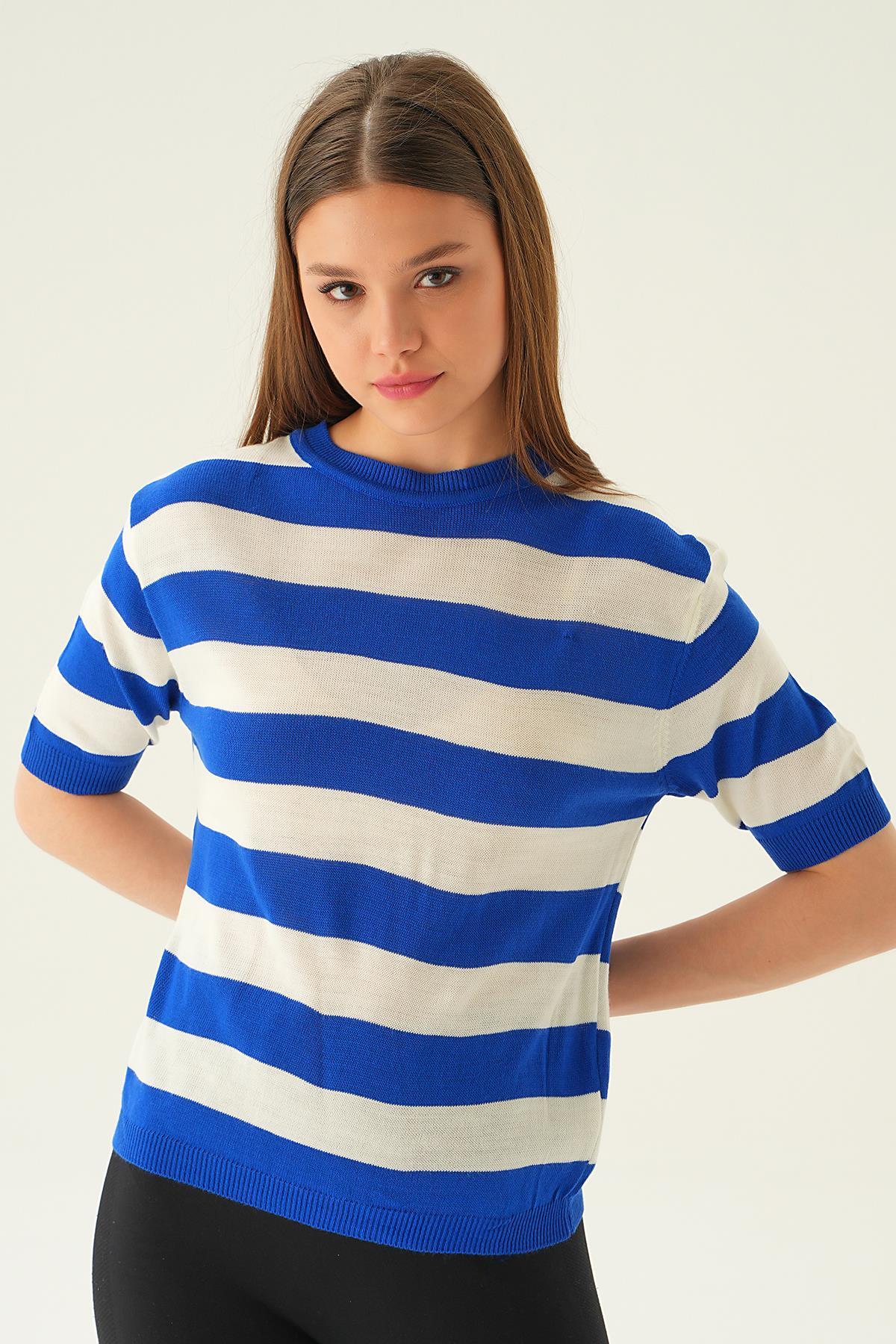 Saks Kalın Çizgili Tişört 1461 - 1