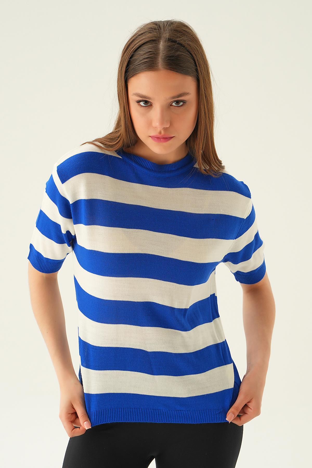 Saks Kalın Çizgili Tişört 1461 - 3