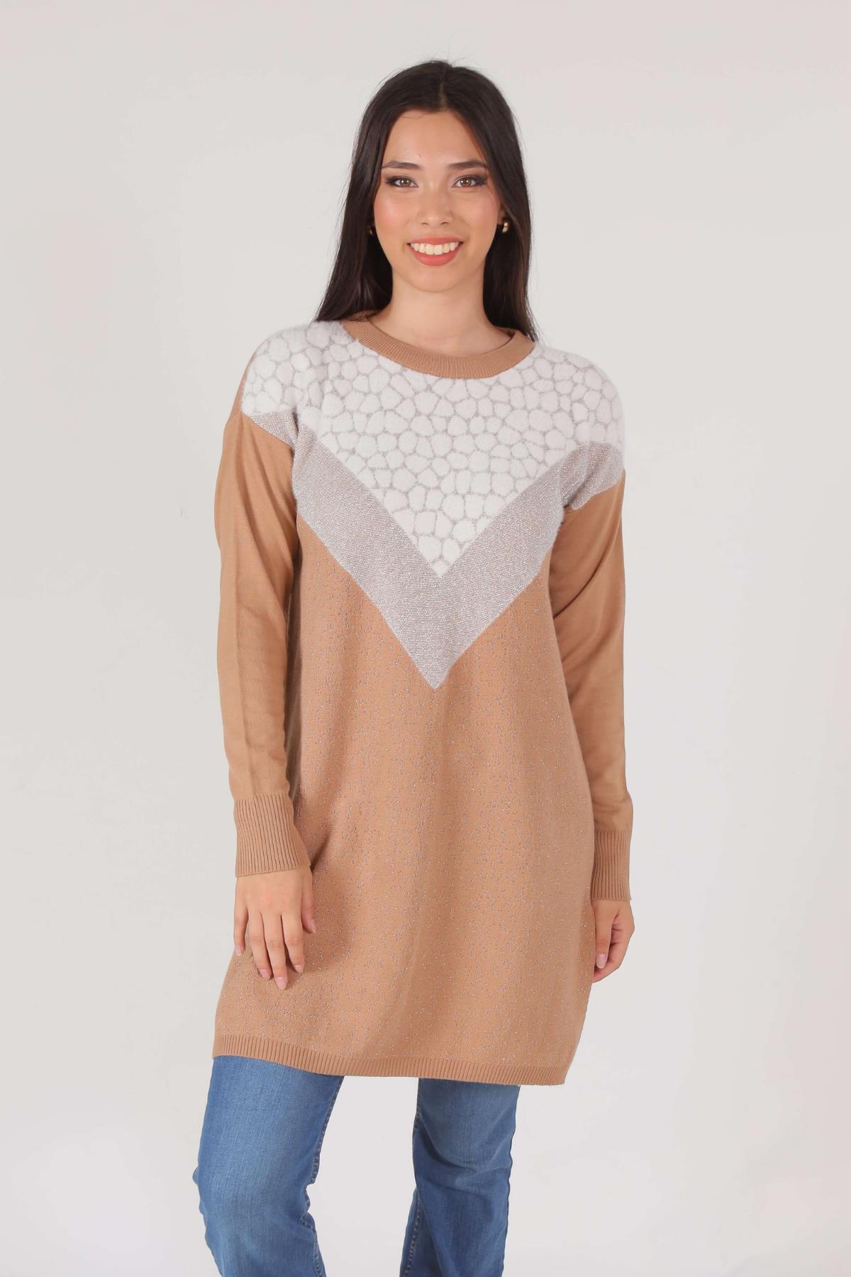 Bisküvi Simli Triko Tunik 1475 - 1