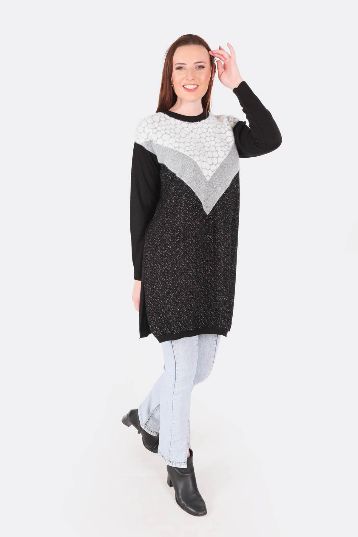 Siyah Simli Triko Tunik 1475 - 2