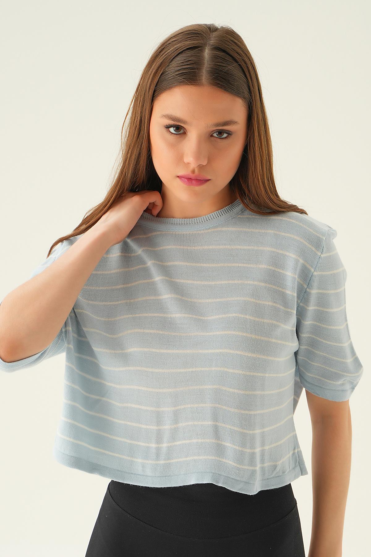 Bebe Mavi Çizgili Tişört 1488 - 1