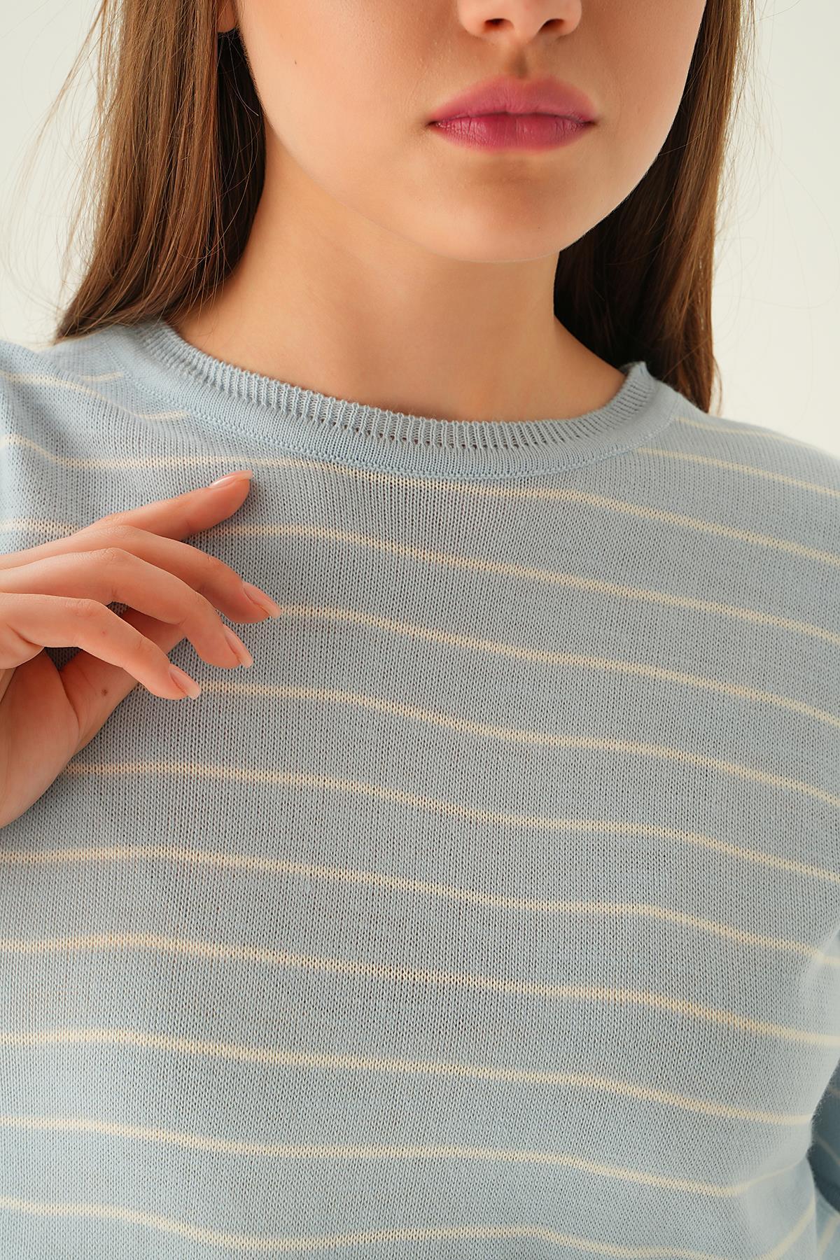 Bebe Mavi Çizgili Tişört 1488 - 2