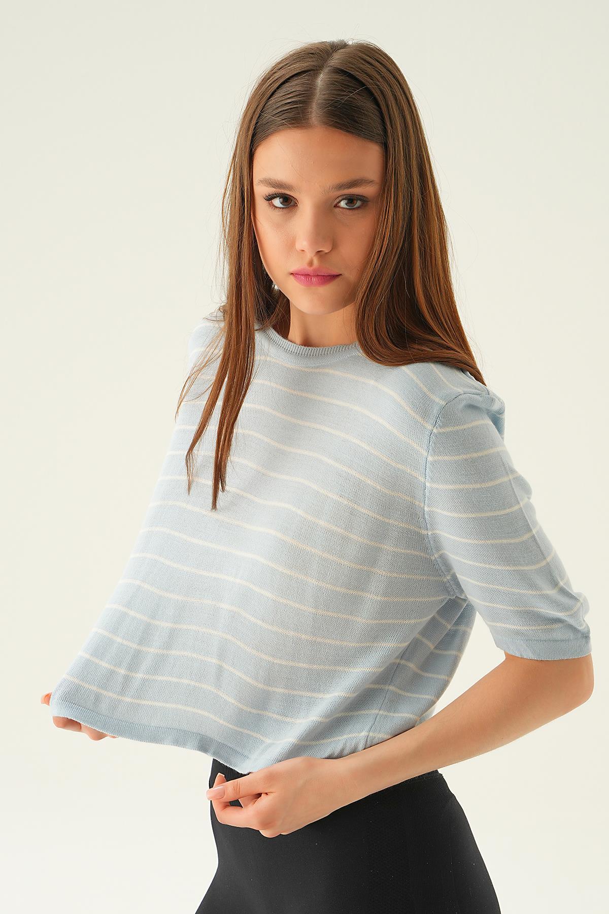 Bebe Mavi Çizgili Tişört 1488 - 4