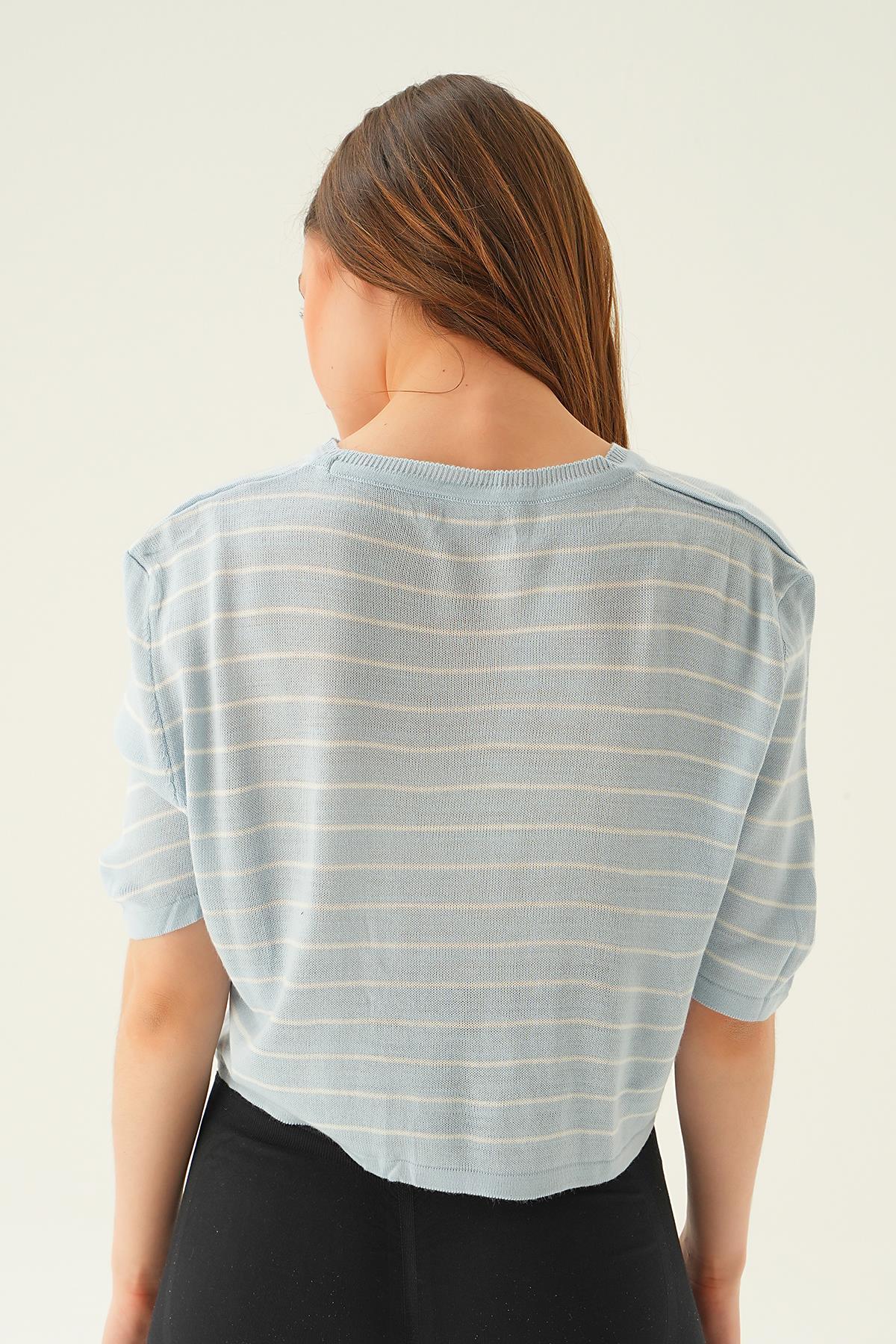 Bebe Mavi Çizgili Tişört 1488 - 6