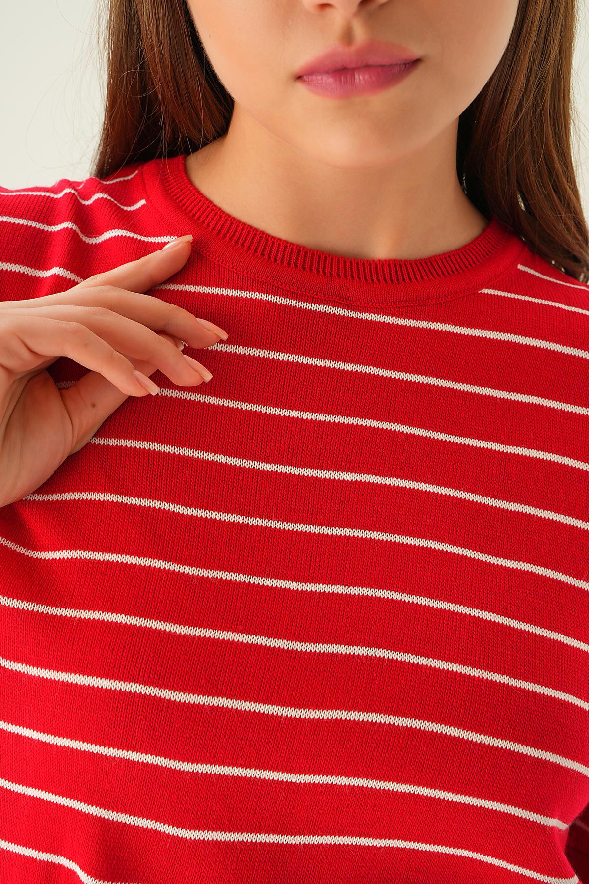 Kırmızı Çizgili Tişört 1488 - 6
