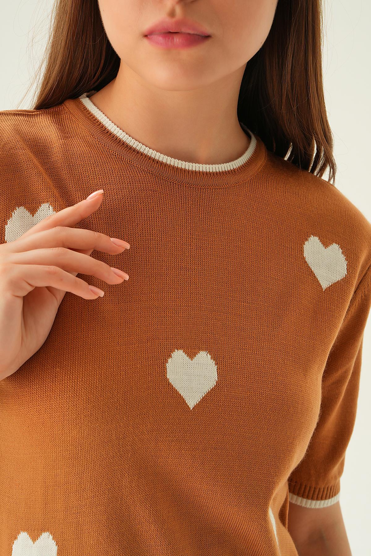 1489 Kalpli Tişört Camel - 5