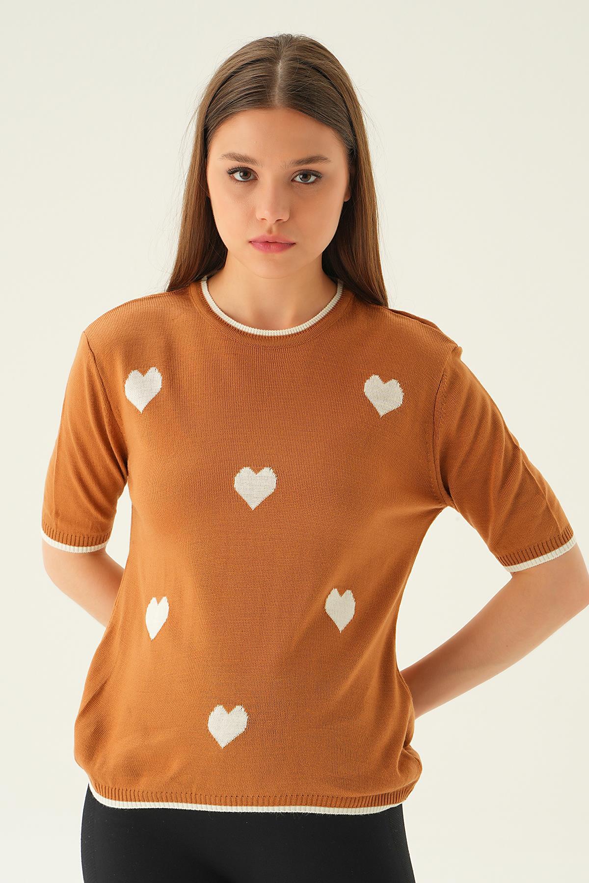 1489 Kalpli Tişört Camel - 6