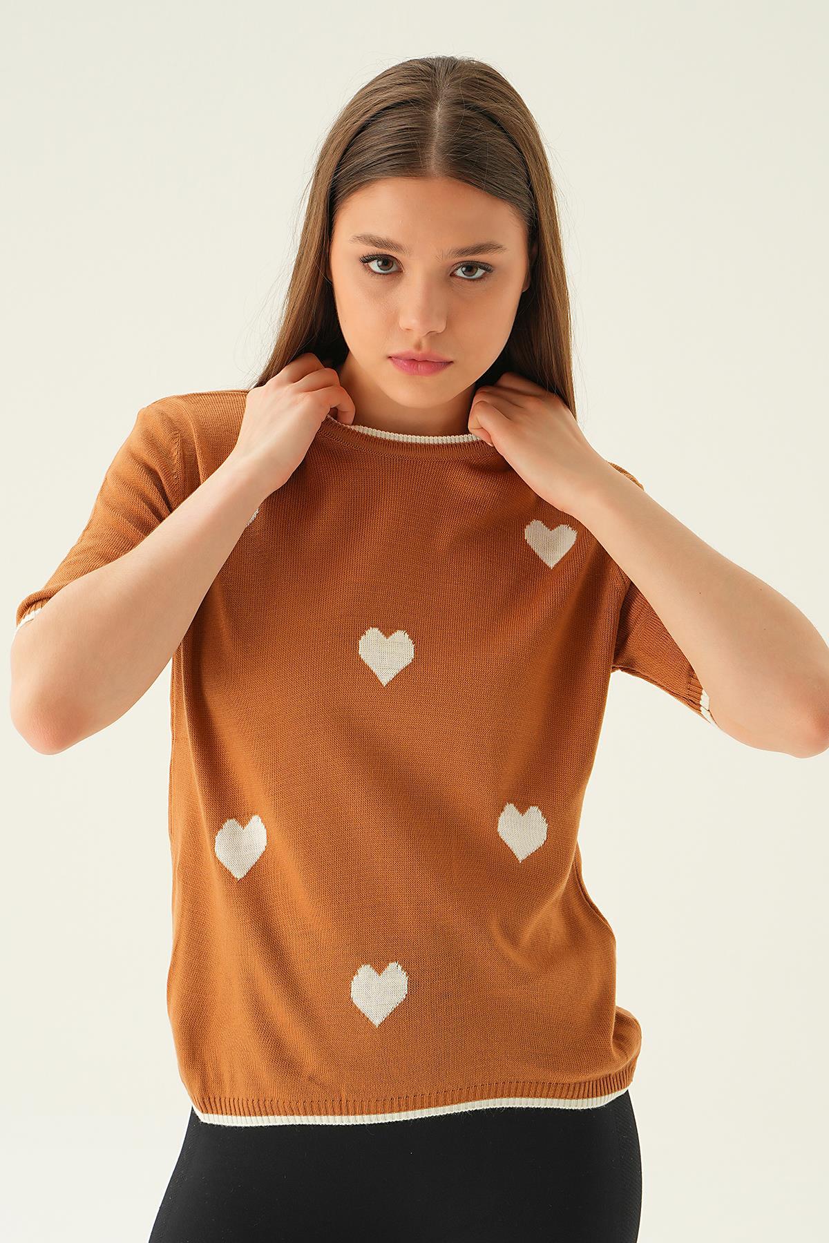 Camel Kalpli Tişört 1489 - 2