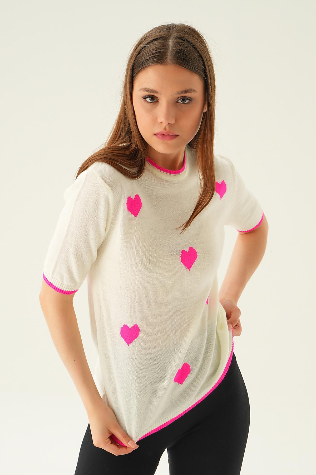 1489 Kalpli Tişört Kemik - 3